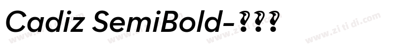 Cadiz SemiBold字体转换